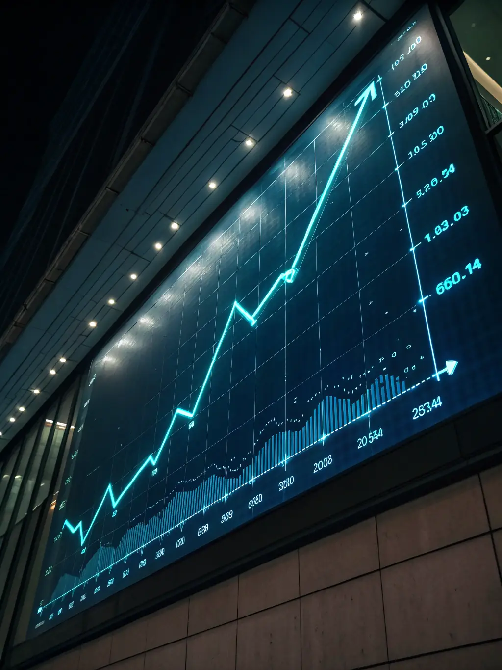 A graph showing the growth of investments in the South African stock market, highlighting potential returns.